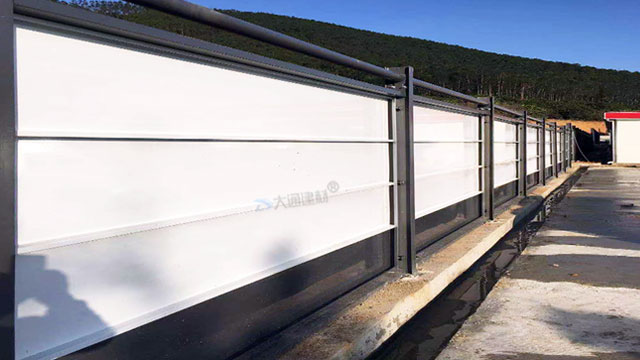 建筑工地防護欄圍擋C款-裝配式烤漆鋼圍擋工程案例
